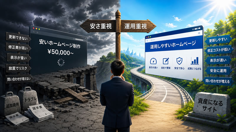 “安いホームページ”ほど、後から高くつく理由
