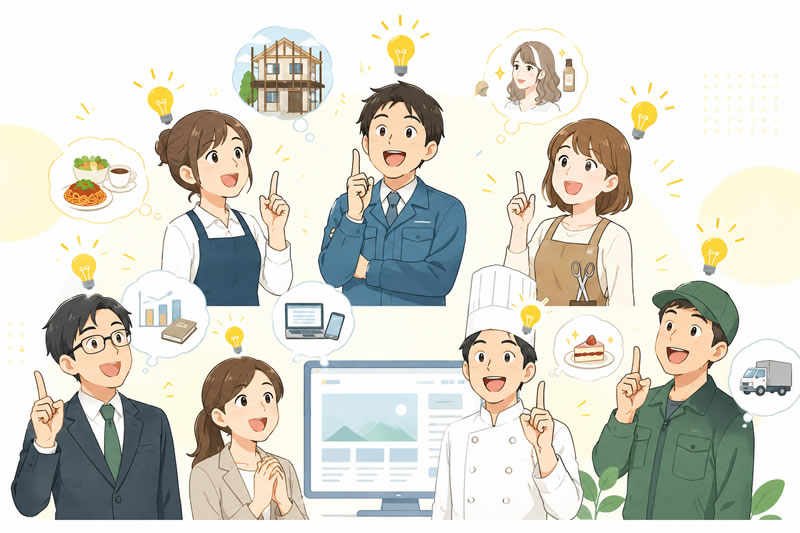 実はネタだらけです。業種別ホームページ更新アイデア集