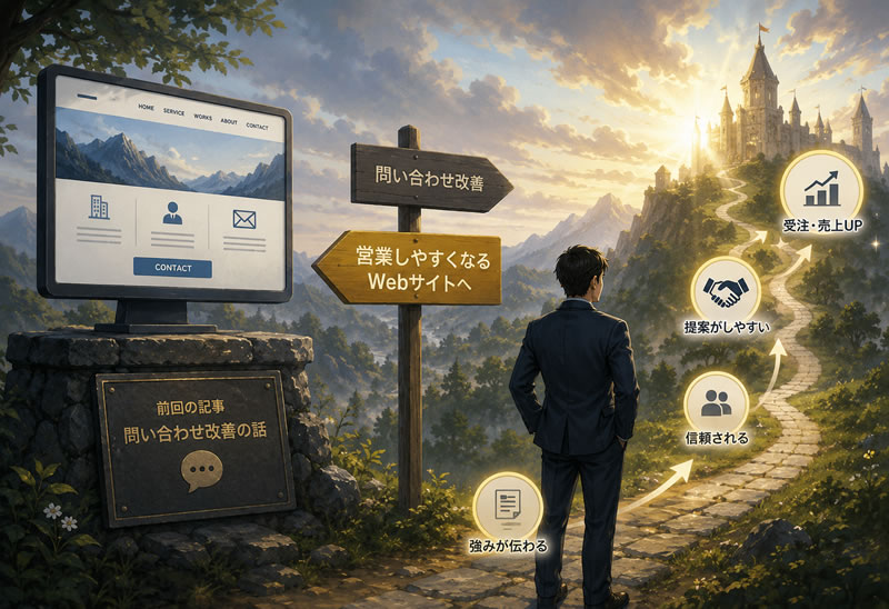 問い合わせ改善の次に考えたい「営業しやすくなるホームページ」の話