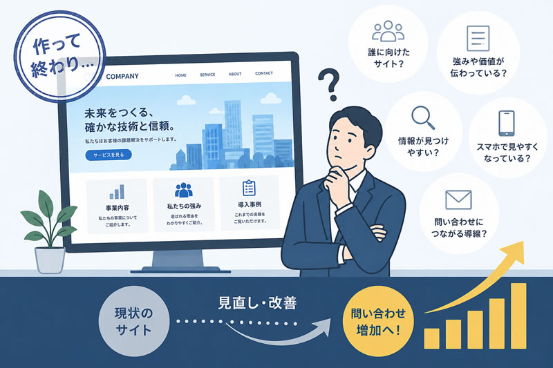 作って終わりになっていませんか？問い合わせにつながるホームページ改善の話
